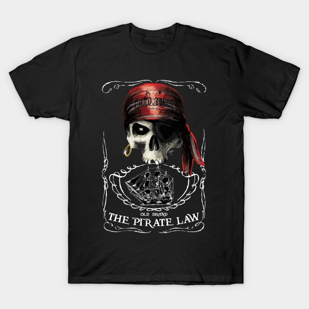 Pirate PiledBones T-Shirt by LittleBastard